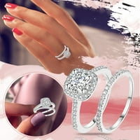 Prsten za žensko prsten za rhinestone za muškarce nakit veličine 6- legura za poklon za ženski prsten