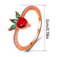 Dame Modni kreativni slatki voćni prsten za crkve prsten prsten prsten, nakit
