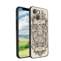 Ručno crtane porodice-Crest - telefon, deginirani za iPhone CASE Muške žene, fleksibilan silikonski udarni futrola za iPhone 13