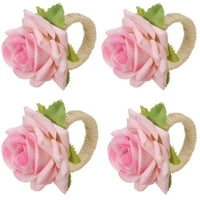 Clearsance Rose Cvjetni salveta prstenovi umjetni cvjetovi Držači salveta serviette kopče