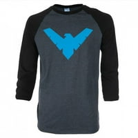 Nightwing Simbol rukavac rukav majica za bejzbol - mala
