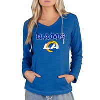 Ženski pojmovi Sport Royal Los Angeles Rams Mainstream s kapuljačom s kapuljačom V-izrez