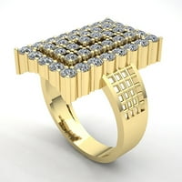 Prirodni okrugli rez dijamant 1carat 5row okupljeni zaručni prsten od prstenastog 10k ruža, bijelo ili žuto zlato H si2