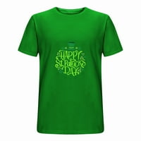 Sretan Dan St. Patricke Zelene majice kratkih rukava za muškarce Veliki i visoki obični fit casual o