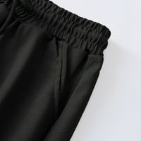 Eczipvz teretni hlače Ženske vučne strukske struke teretna hlače Ravne noge Baggy pantalone sa džepovima