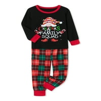 Meihuida Porodica koja odgovara Božićne pidžame, baby rhoper slovo Santa Ispis dugih rukava i plažene