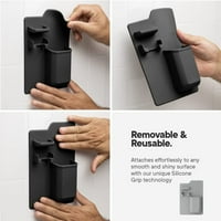 Silikonski toaletni držač, tuš i kupaonski pribor - sadrži silikon-Grip tehnologiju, sivu, sivu, G48567
