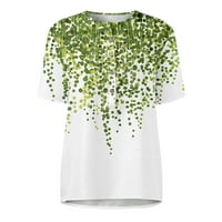V rect T majice za žene Ljeto V izrez Šifon dvostruki plesov rub Ležerna majica Tunic Top Dressy Casual
