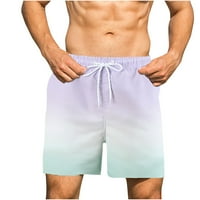 Mens Swim deblice Brzo suhe ploče na plaži Kratke hlače za muškarce kravata boja gradijent boje Print