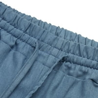Ženske elastične strugove casual hlače visoke struk traperice casual plave traper hlače Napomena Kupite jednu ili dvije veličine veće