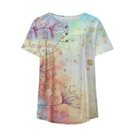 AUFMER Grafičke majice Ženska modna tiskana Ležerna bluza s dugim rukavima V-izrez