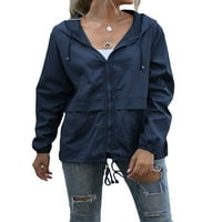 Kišni kaputi za žene Vodootporne lagane kišne jakne vjetrovito-pakovanje na otvorenom jakna sa kapuljačom