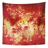 Beige Sažetak Crveno šareno starosno starosno staro Antique Artistic Back Wall Art Viseći tapiserija
