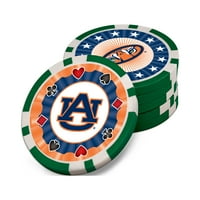 MasterPieces Casino Style Poker set za čip - NCAA Auburn Tigrovi