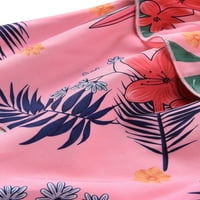 Hirigin djevojke cvjetni listovi ispisa od ramena izvratnog ruffle bluza kratka gaćica