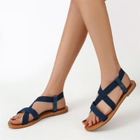 Ženske otvorene nožne dizalice ravne sandale Ljetne casual bagesne slatke ravne sandale Elegantne jedno