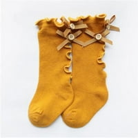 Proljeće i ljetni luk čvorove bočne čarape za djecu Srednje cijevi Čarape za djecu Pamučne duge cijevi