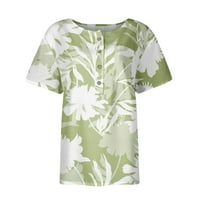 Žene vrhovi ljetne casual latica kratkih rukava slatka majica labava bluza s bohom