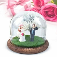 Mikro mini stakleni poklopac ukras vjenčanja Valentinovo poklon slatka crtani lik za rad na radnoj površini