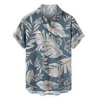 Muška modna bluza Top Tropic Style Print Hawaii Ljeto Okrenite košulju ogrlice modni proljetni kratki