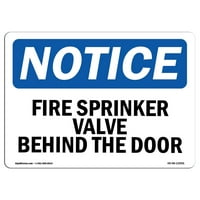 Napomena - vatrogasna ventil za prskanje iza vrata