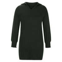 Prodaja Ženska Vranje drešena haljina Elastičnost Loose Fit Comfy Chunky Cable pleteni pulover Ležerne