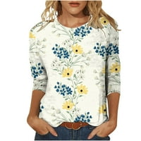 Na prodaju poliesterska majica s dugim rukavima za žene Udobna ispisana labava majica Bluza okrugli