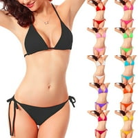 MLQIDK ženski trokut bikini cvjetni gudački bikini set dva kupa za kupaće kupaće odijela