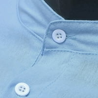 Luiyenes muške ležerne košulje od pune boje Bluze ovratnik bluze u obliku rukave dugih rukava modna