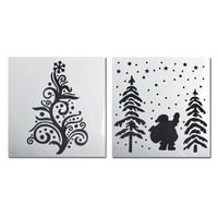 Božićne šablone reblizanje stablo predložak Slikarstvo Scrapbooking za višekratnu kućni dekor Album