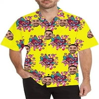 Prilagođena havajska majica sa licem za muškarce, muška majica kratki rukav S-5XL