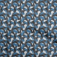 Onuone Georgette viskoza srednje plave tkanine kamuflaža šivaće tkanine uz dvorište tiskano diiy odjeća