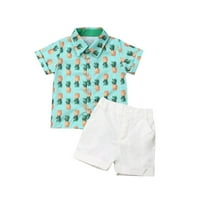 Bagilaanoe Toddler Baby Boy kratke hlače postavljeno ananas Ispis majica kratkih rukava + kratke hlače