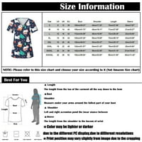 Plus size za žene za žene V izrez Loop Fit Radna uniforma Božić Cat Print ženski simpatični ljetni vrhovi