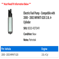 Pumpa za električnu gorivu - kompatibilan sa - Infiniti G 2.0L 4-cilindar 2001