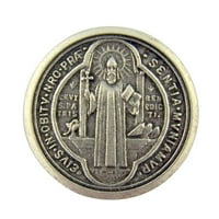 Srebrni ton Sveti Benedikt Nursia džep molitvene medalje