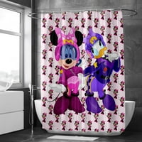 Disney Mickey i Minnie Mickey Mouse Multicolour zavjese za tuširanje, vodootporna poliesterska tuš za
