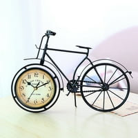 Deyuer Retro Vintage Silent željezan biciklistički sat Kućni ured Dnevna soba Stolni dekor, crna