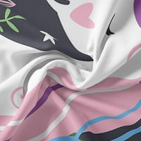 Jednorog prekrivač pokrivača Slatko uzorak Posteljina za dječake i djevojke Unicorn Cartoon Komforper