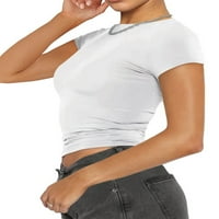 Y2K kratki rukav za žene Fairy Grunge TEE majica Summer Fashion Solid Slim Fit Bluza Tops Streetwear