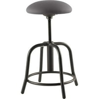 Serija 18-25 okretna stolica za okretnu metalu sa sjedalom od drvenog uglja u crnoj boji