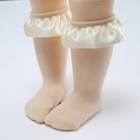 Dječja djevojka čarape meke donje cipele princezene podne čarape beige s