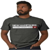 New Hampshire Map Oblik uspostavio je muške grafičke majice majice BRISCO Brends 2x