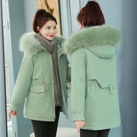Uhnddy Jackets za žene, ženske duge kapute duge kapute ovratnik vitka zimska parkas obrazi zime zimski