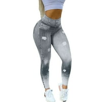 Ženske joge gamaše hlače hlače za gležnjeve hlače za trčanje sportskih struka fitness tajice joga hlače