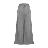 Brglopf ženske hlače za žene sa džepovima High Squik navlakač labave pantalone Poslovni rad Ležerne