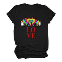 Mchoice Love je ljubavna košulja za ponos žene Vintage Rainbow Srce Grafički tines LGBT ravnopravnost