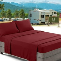 Nestl RV kratki kraljice posteljine postavljeni posteljini set za kampere, 6-komadni krevet, priloženi