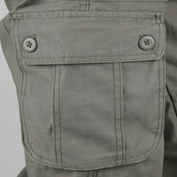 Mikilon muške teretne hlače modni casual tanki više džep ravno hlače na otvorenom na otvorenom napadačke