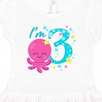 Inktastic Ja sam s tri slatka hobotnice za rođendanski poklon toddler djevojka haljina